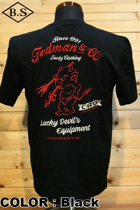 テッドマンＴシャツ TEDMAN TDSS-548 刺繍Tシャツ L.R.O