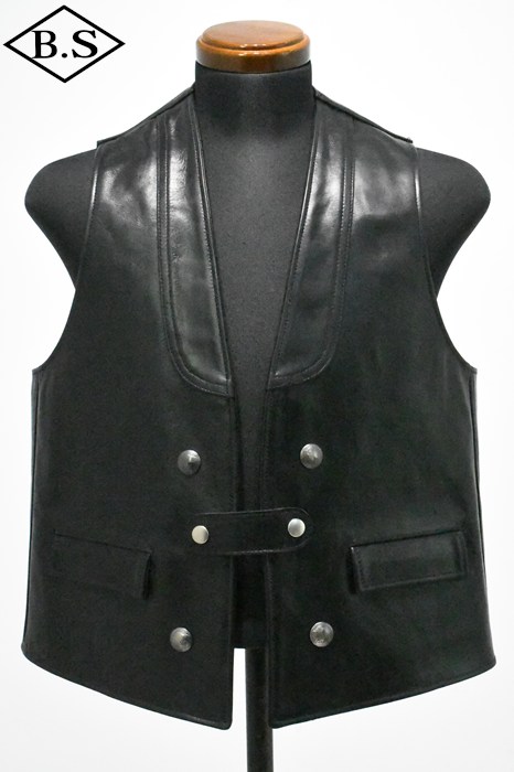 すべての商品 / マシス MASSES ベスト HORSE LEATHER VEST / BLACK