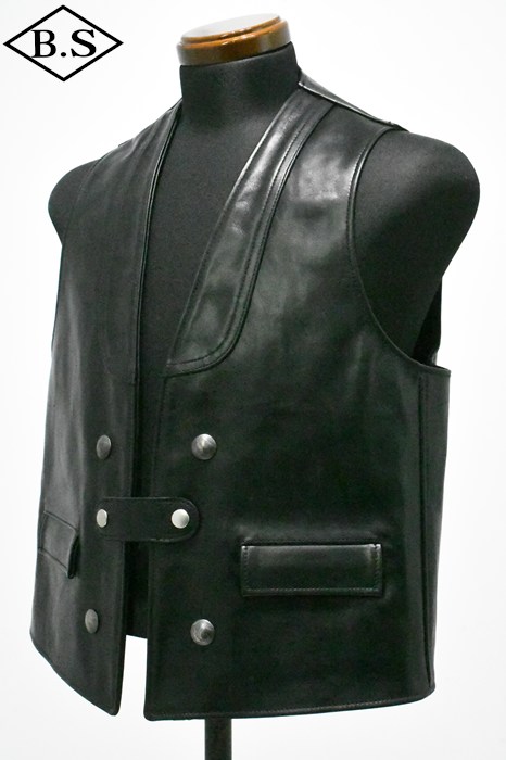M*e様 MASSES GAME VEST CS マシス ベスト すべての商品 / マシス MASSES ベスト HORSE LEATHER VEST / BLACK