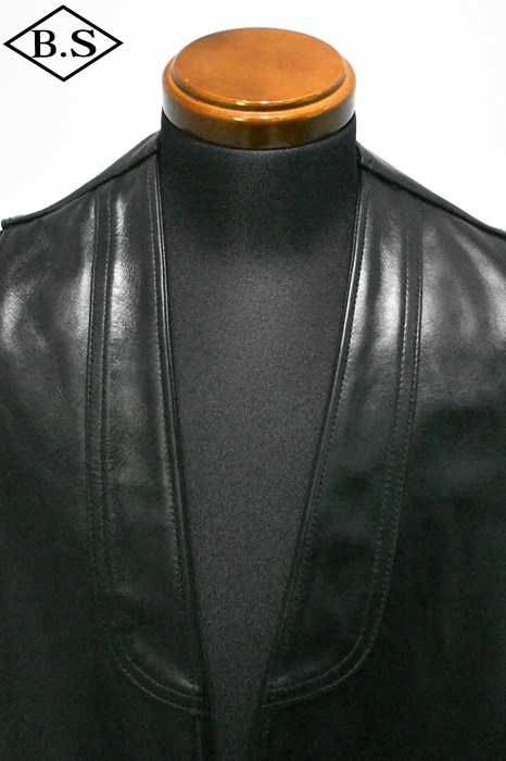MASSES / マシス MASSES ベスト HORSE LEATHER VEST / BLACK [アメカジ