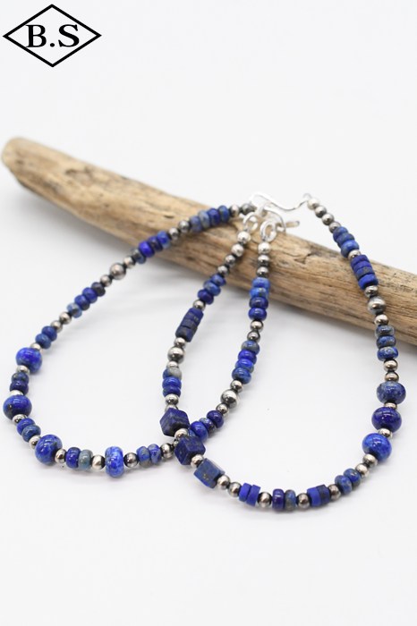インディアンジュエリー INDIAN JEWELRY アクセサリー ブレスレット FB-38LL ナバホパール ラピスラズリ