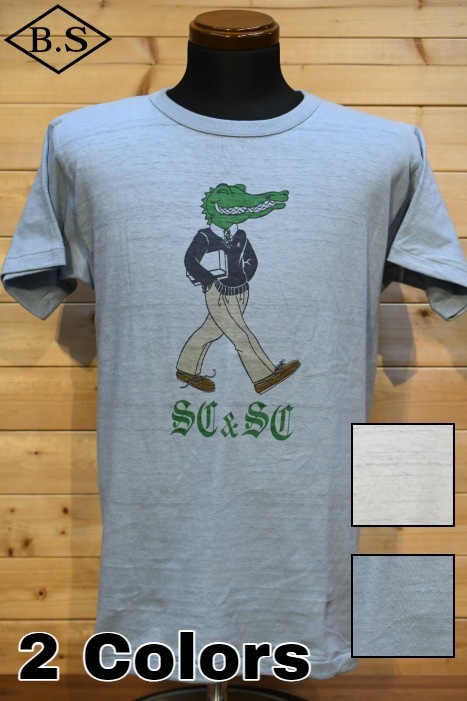 ジョングラッコー ウエアハウス Tシャツ John Gluckow by WAREHOUSE Lot JG-CS06 Preppie Alligator 