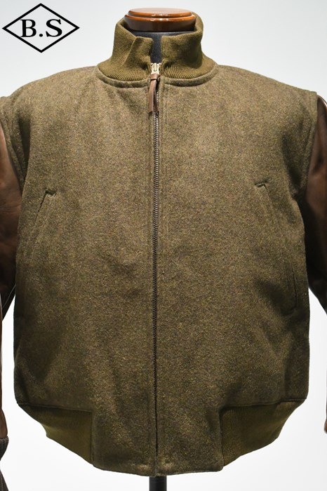 ナイジェルケーボン Nigel Cabourn  レザージャケット 80490030004 40s TANKERS JK ARMY MELTON GREEN タンカース グリーン