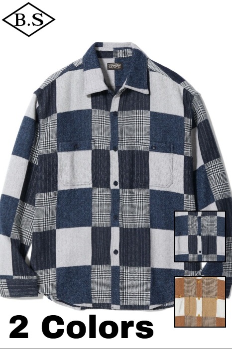 シュガーケーン SUGAR CANE 長袖シャツ SC29589 / PATCHWORK CHECK WORK SHIRT
