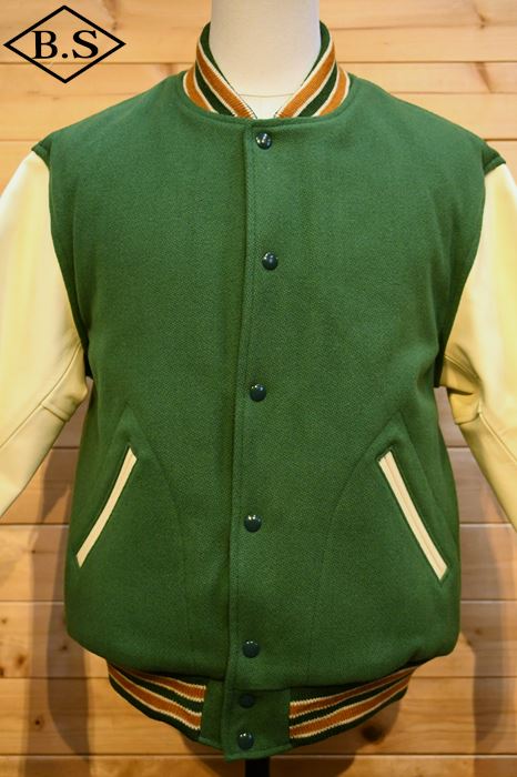 リアルマッコイズ  REAL MCCOYS アウター MJ23120 WOOL VARSITY JACKET バーシティジャケット SHAMROCK