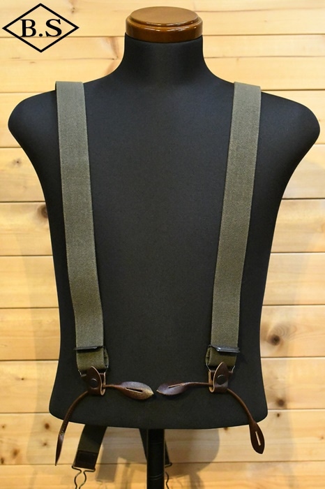 Buzz Rickson's サスペンダー オリーブ BUZZ RICKSON'S(バズリクソンズ)A-11 TROUSERS SUSPENDER