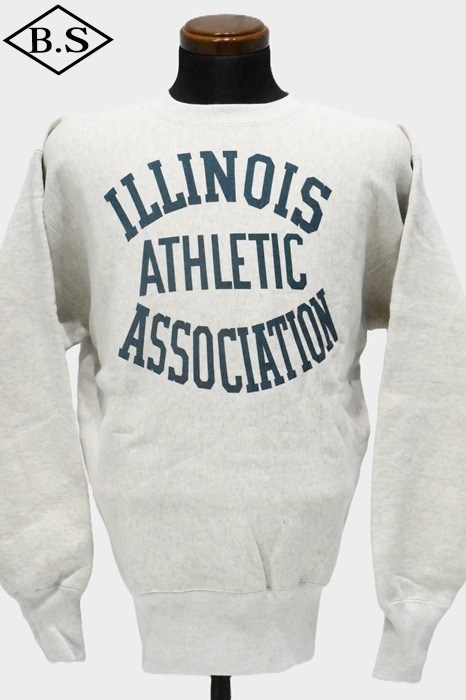 チャンピオン CHAMPION スウェット C3-Y019 RW 2ndパテントモデル クルーネックスウェットシャツ TRUE TO ARCHIVES シルバーグレー×ネイビー