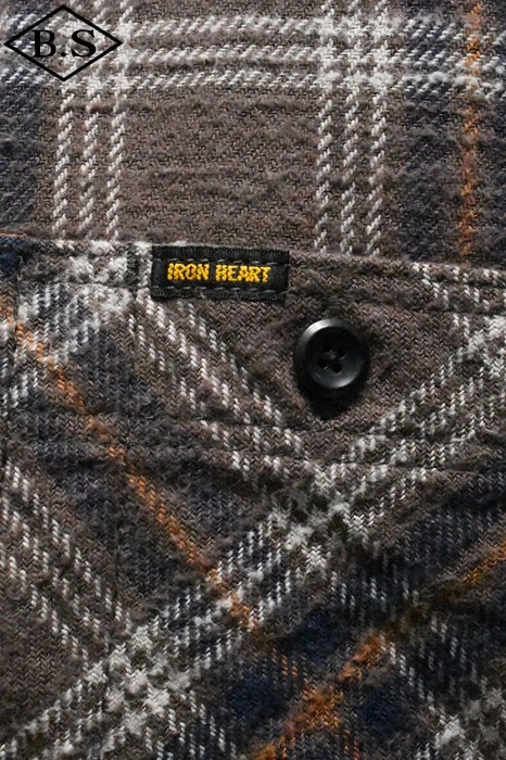 IRON HEART ストライプ 長袖シャツ Lサイズ レザージャケット / アイアンハート IRON HEART 長袖シャツ IHSH-424