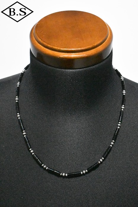 インディアンジュエリー INDIAN JEWELRY 小物 ネックレス FN50-006 ナバホパール オニキス 55cm