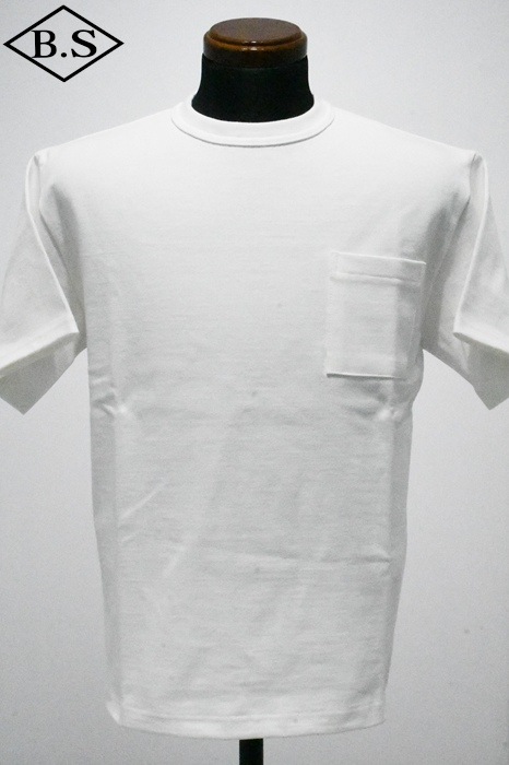 ビッグジョン BIG JOHN  Tシャツ MGTS02M Magnum Weight SS Pocket Tee マグナムウェイトTee White