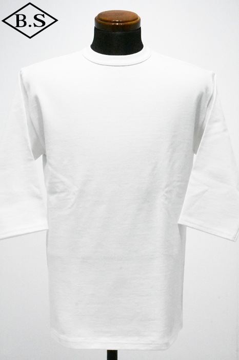 ビッグジョン BIG JOHN  Tシャツ MHTS03M Magnum Weight 3/4 Tee マグナムウェイトTee White