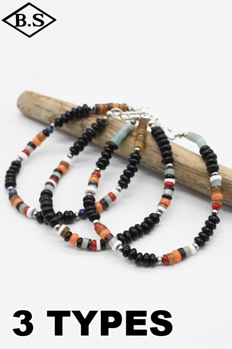 インディアンジュエリー INDIAN JEWELRY アクセサリー ブレスレット FB-39SD  ナバホパール ヒシブレスレット サントドミンゴカラー