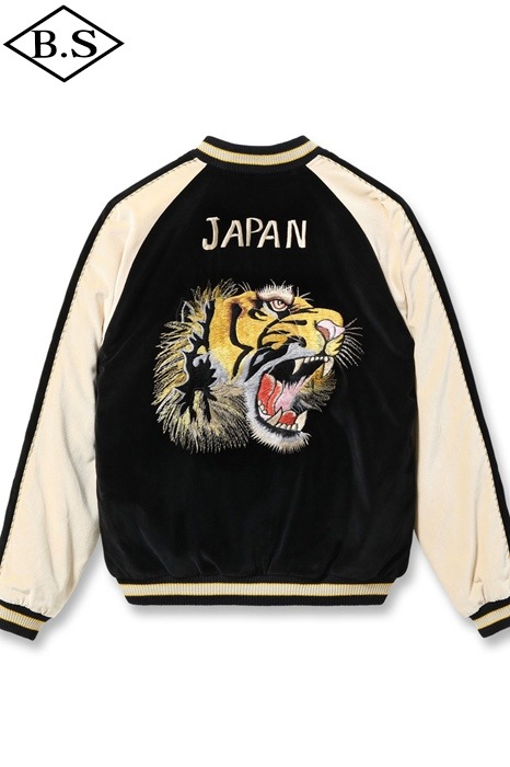 テーラー東洋 TAILOR TOYO スカジャン TT15795-119 Mid 1950s Style Velveteen (Two-tone) × Acetate Souvenir Jacket “TIGER HEAD” × “GOLD DRAGON”