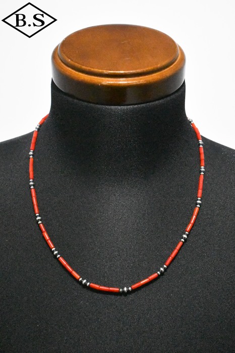 インディアンジュエリー INDIAN JEWELRY 小物 ネックレス FN50-008 ナバホパール バンブーコーラル 55cm  
