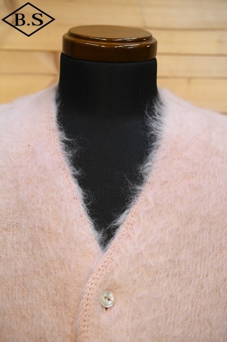 美品　JOE McCOY ピンク　モヘアカーディガン　リアルマッコイズ JOE McCOY MC19103 JM MOHAIR CARDIGAN