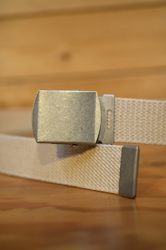 リアルマッコイズ ベルト REAL McCOYS MA22007 WHITE TROUSER UNIFORM BELT トラウザーユニフォームベルト ホワイト