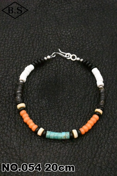 インディアンジュエリー INDIAN JEWELRY 小物 ブレスレット FB38  ナバホパール ヒシブレスレット サントドミンゴカラー