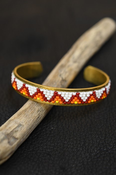 バッファロートラックス バングル  Buffalo Tracks  Beads Bungle 真鍮 ビーズ バングル red