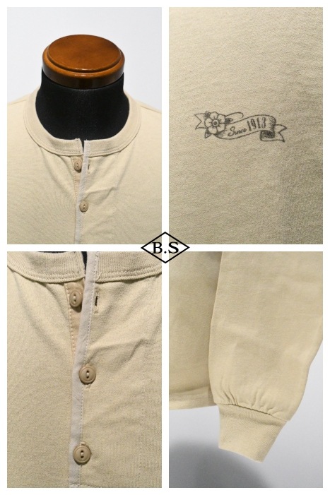 Schott / ショット schott 長袖Tシャツ 7826130003 SHAKE HAND HENLEY