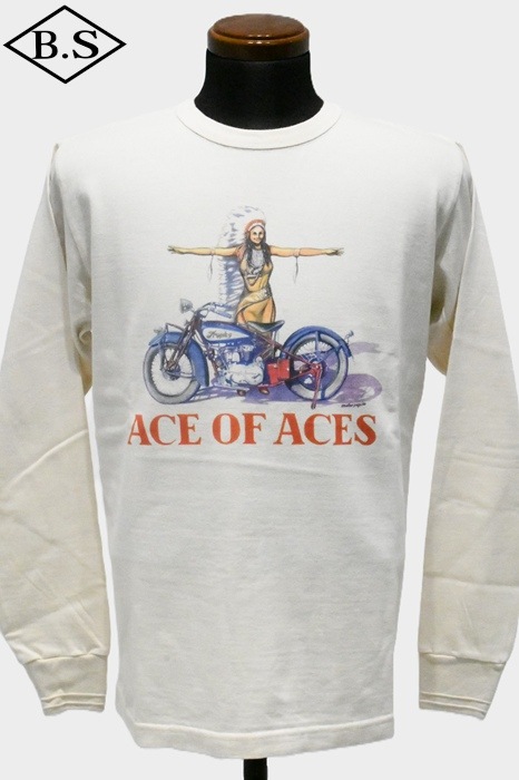 トロフィークロージング TROPHY CLOTHING 長袖Tシャツ TR25AW-202 Ace of Aces OD L/S Tee Natural