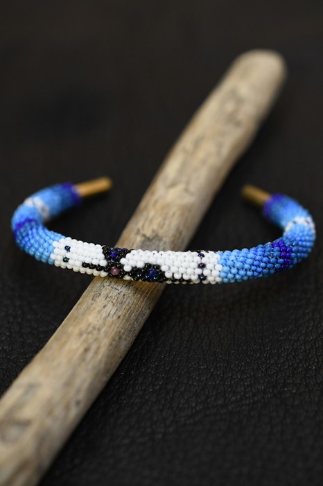 バッファロートラックス バングル  Buffalo Tracks  Beads Bungle ビーズ バングル blue