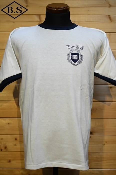 チャンピオン CHAMPION Tシャツ C3-X336 PLEBE ショートスリーブリンガーTシャツ TRUE TO ARCHIVES WHITE×NAVY