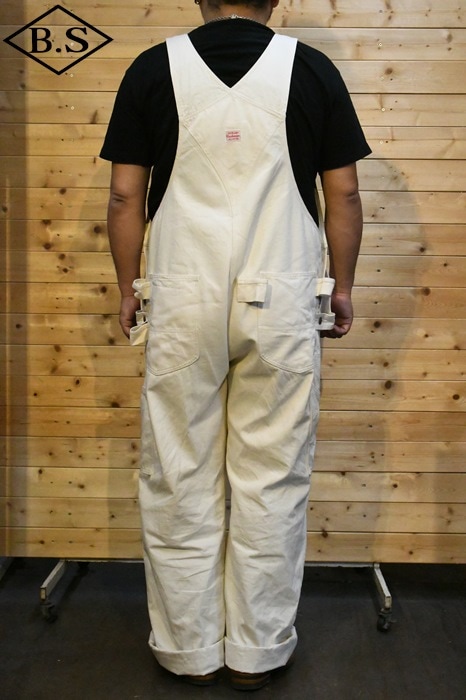 新品タグ付き　papier オーバーオール Cut overall White CUSHMAN / クッシュマン CUSHMAN オーバーオール 22251 DOUBLE