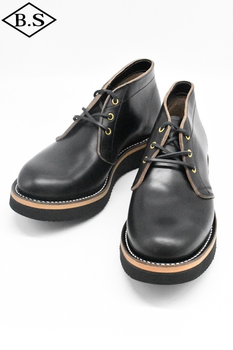 ゼローズ ブーツ ZERROW’S ブーツ BONEAKERS CHUKKA CHROMEXCEL ブニーカーズ チャッカ クロムエクセル Black