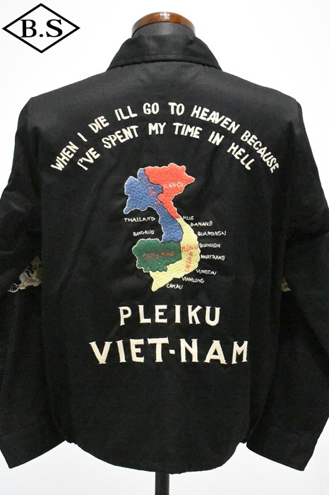 テーラー東洋 TAILOR TOYO べトジャン TT15892 / Mid 1960s Style Cotton Vietnam Jacket “VIETNAM MAP”  BLACK