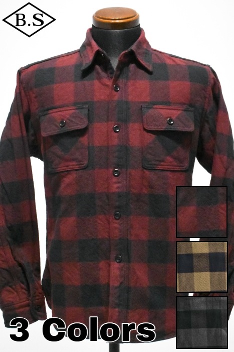 デラックスウエア DELUXEWARE 長袖シャツ HV-00A 50s BUFFALO CHECK