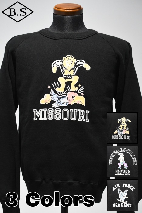 ダッパーズ Dapper’s スウェット 3.0mm Binder Crew Neck Sweat Flocky Print Design Model