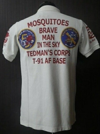 テッドマン　セール 20%オフ TSPS-127 「5TH AIR FORCE」　ポロシャツ　ホワイト