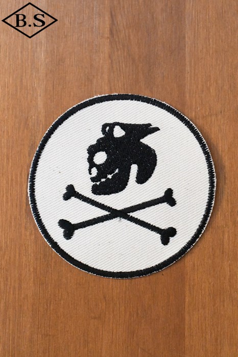 クッシュマン CUSHMAN ワッペン 29312 EMBROIDERY PATCH 5 FLYING SKULL