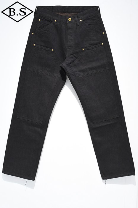 トロフィークロージング Trophy clothing ジーンズ 1906 Blackie Denim W Knee Standard Pants ダブルニー ブラックデニム 