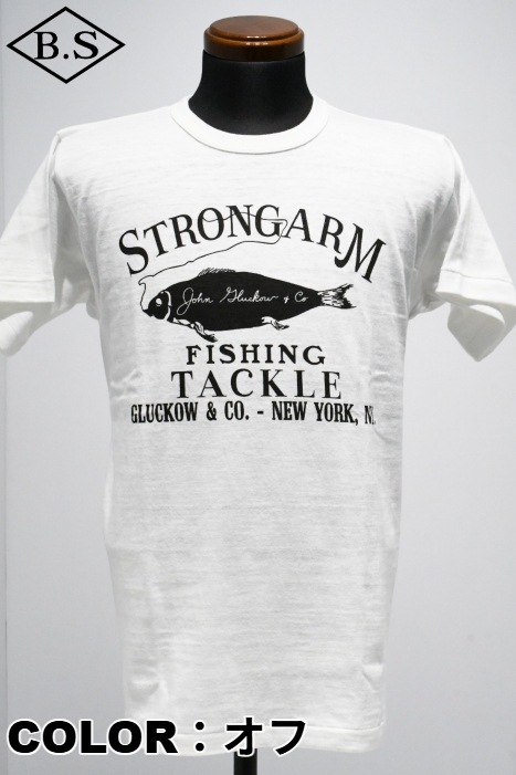 ジョングラッコー Tシャツ ウエアハウス John Gluckow by WAREHOUSE  Tシャツ JGTS-24AW007 Lot JG-CS06 Fishing Bait T