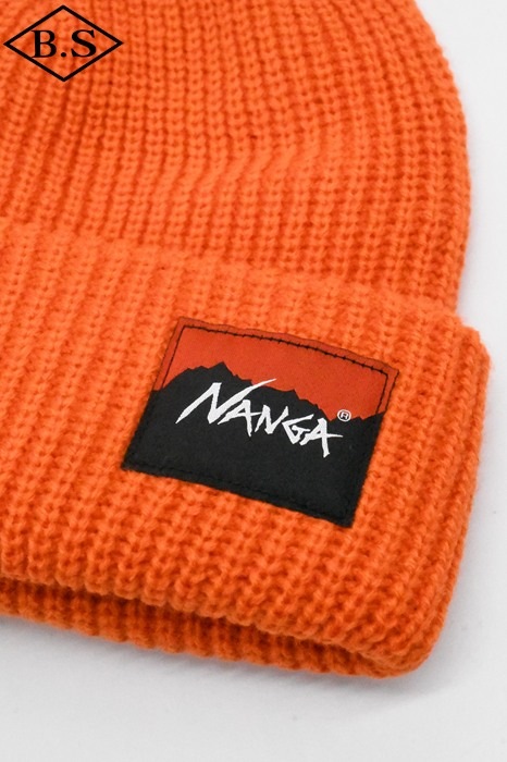 【なお】ビーニーのみ ブランド別 / ナンガ NANGA ニットキャップ BOX LOGO BULKY BEANIE