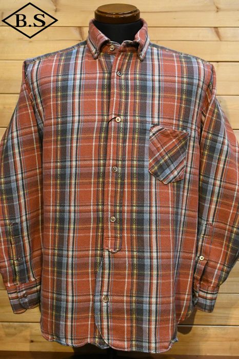 ナイジェル ケーボン Nigel Cabourn 長袖シャツ 80470010005 BRITISH OFFICERS SHIRT TYPE2-NEL CHECK ブリティッシュオフィサーズシャツ レッド