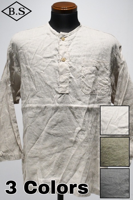 アイテム別 / クッシュマン 8分袖シャツ CUSHMAN 25492 Linen Cotton 