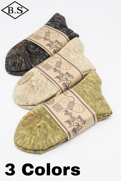 ダッパーズ Dapper’s ソックス LOT1782 Middle Length Color Nep Slab Socks