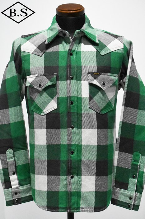 IRON HEART 長袖シャツ X-SMALL オリーブグリーン IRON HEART アイアン