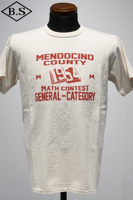 フェローズ PHERROW’S 半袖Ｔシャツ 25S-PMT7 MENDOCINO COUNTY S,White