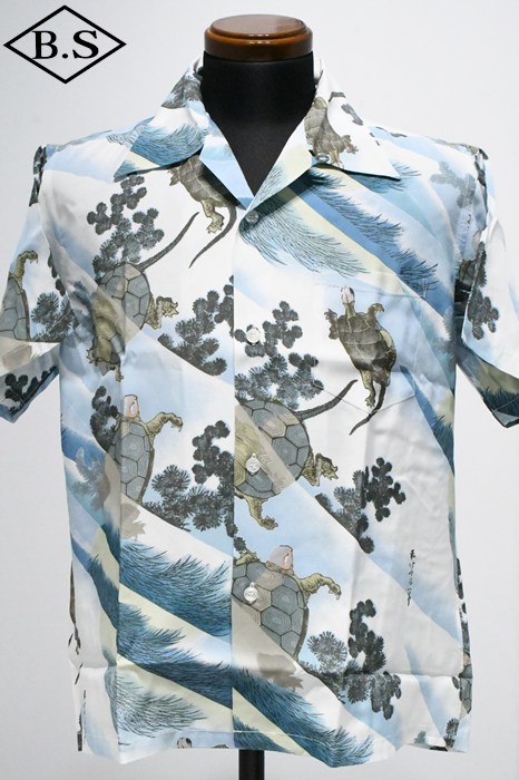 サンサーフ SUN SURF アロハシャツ SS39461 SUN SURF × 葛飾北斎 SPECIAL EDITION “亀”  WHITE