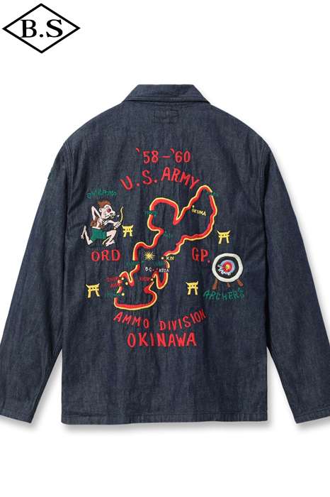 テーラー東洋 TAILOR TOYO べトジャン TT15881 Late 1950s Style Blue Denim Okinawa Jumper “CHIBANA ARCHER'S”  NAVY