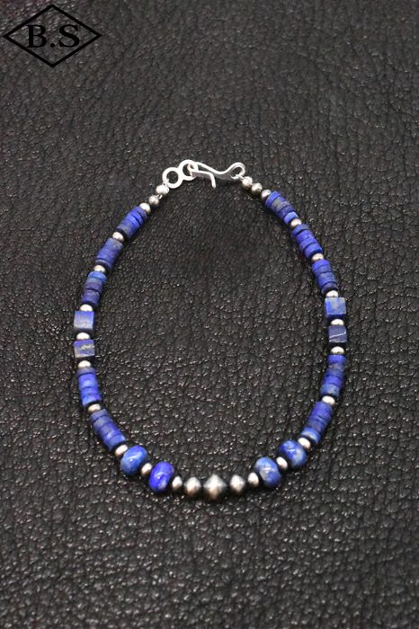 インディアンジュエリー INDIAN JEWELRY 小物 ブレスレット FB38-026 ナバホパール ラピスラズリ 21cm