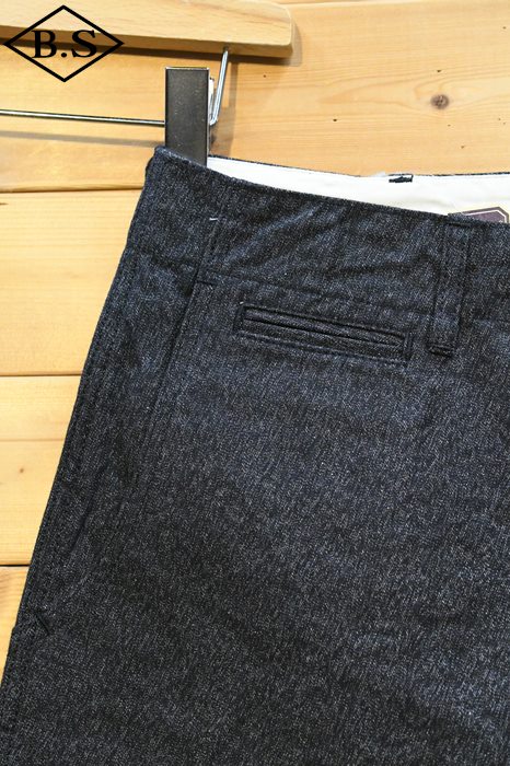 値下げ交渉可 cushman 22686 メンズ ブラックシャンブレーパンツ