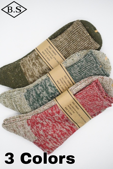 ナイジェルケーボン Nigel Cabourn ソックス 80500006902 LINEN COTTON PILE SOCKS リネンコットンパイルソックス