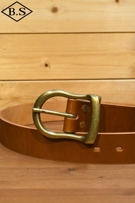 ビッグジョン BIG JOHN ベルト VBLT02 5mm Leather Belt キャメル
