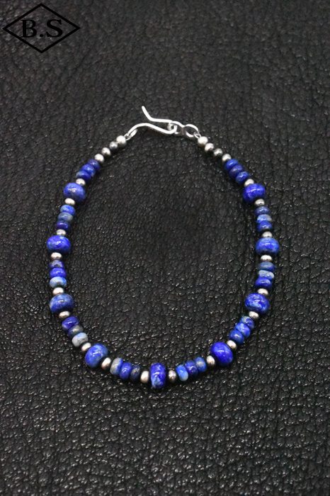 インディアンジュエリー INDIAN JEWELRY 小物 ブレスレット FB38-021 ナバホパール ラピスラズリ 19.5cm