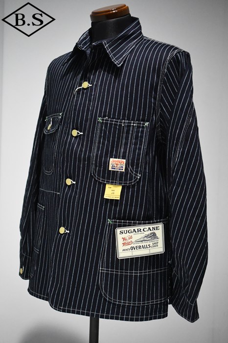Sugar Cane ストライプ カバーオール 40 Sugar Cane ストライプ カバーオール 40