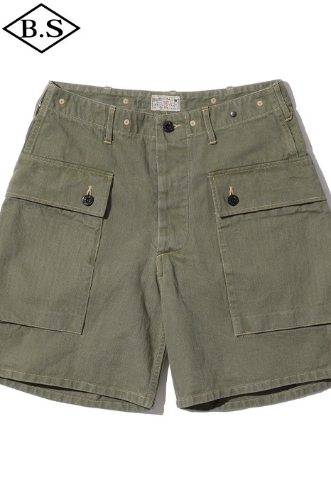 バズリクソンズ BUZZ RICKSON'S 短パン BR52388 U.S. MARINE CORPS HERRINGBONE SHORTS 